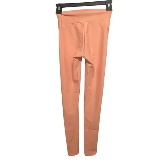 NWT designer Skatie brand luxury leggings sz S  Designed Venice Peach eco chic - Picture 3 of 9
